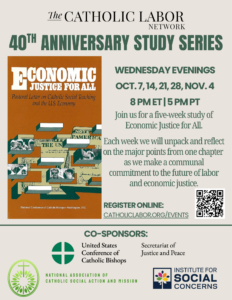 Economic Justice for All book study.